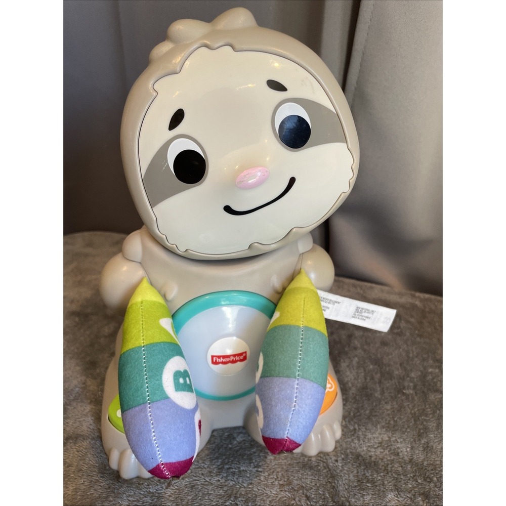 Fisher-Price Linkimals  Sloth Toy 2018 Lights Up And Sings ABC 123 Tested/works